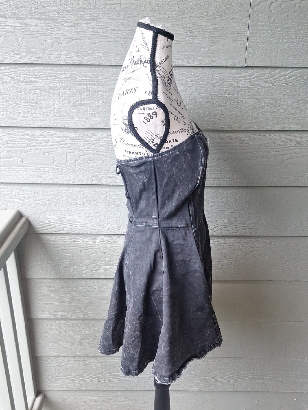 Vintage Betsey Johnson Collection Sweetheart Neckline Denim Party Dress 4 - Picture 6 of 15